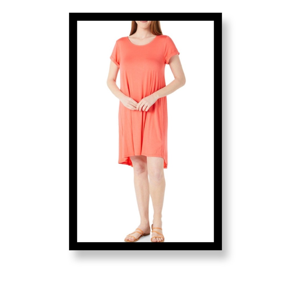 ‼️‼️Clearance-NWT- Rio & Rian Women’s Solid Elegant Coral Dress